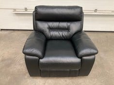 Lot 124  
            Edinburgh SR22 - Delivery Or Collection 

                
DFS.COM BLACK LEATHER POWER RECLINER ARMCHAIR ORIGINAL RRP £700:: LOCATION - SOFA...