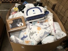 Lot 190  
            Edinburgh SR22 - Delivery Or Collection 

                
PALLET OF BABY & TODDLER TO INCLUDE HAUCK PADDED PUSHCHAIR LINER, DISNEY MICKEY M...