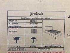 Lot 53  
            Edinburgh SR22 - Delivery Or Collection 

                
JOHN LEWIS CLYDE UPHOLSTERED BED FRAME 120CM ORIGINAL RRP £198:: LOCATION - FRONT...