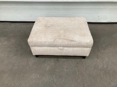 Lot 79  
            Edinburgh SR22 - Delivery Or Collection 

                
DFS.COM OFF WHITE FABRIC STORAGE FOOTSTOOL ORIGINAL RRP £550:: LOCATION - LEFT RA...
