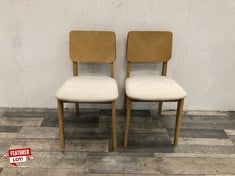 Lot 82  
            Edinburgh SR22 - Delivery Or Collection 

                
2 X FERN OAK DINING CHAIR:: LOCATION - LEFT RACK(COLLECTION OR OPTIONAL DELIVERY ...