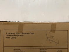 Lot 83  
            Edinburgh SR22 - Delivery Or Collection 

                
JOHN LEWIS WOOD STEAMER CHAIR ORIGINAL RRP £198:: LOCATION - LEFT RACK(COLLECTION...