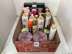 Lot 54  
            Edinburgh SR22 - Collection Only 

                
QUANTITY OF HEALTH & BEAUTY ITEMS TO INCLUDE DOVE COLOUR CARE SHAMPOO, 400 ML - C...