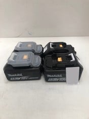 Lot 5  
            Edinburgh SR22 - Collection Only 

                
4 X MAKITA 5.0AH 18V LITHIUM ION BATTERIES - COLLECTION ONLY - LOCATION RIGHT RACK