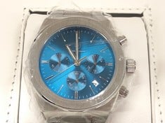 Lot 11  
            Edinburgh SR34 - Delivery Only 

                
MENS BERNARD REINHARDT WATCH - BLUE FACE MULTI DIAL - STAINLESS STEEL STRAP: LOCA...
