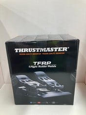 Lot 276  
            Edinburgh SR34 - Delivery Only 

                
THRUSTMASTER TFRP T. FLIGHT RUDDER PEDALS - PRECISE RUDDER CONTROL WITH S.M.A.R.T...