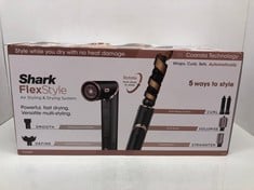 Lot 27  
            Edinburgh SR34 - Delivery Only 

                
SHARK FLEXSTYLE 5-IN-1 AIR STYLER & HAIR DRYER WITH AUTO-WRAP CURLERS, PADDLE BRU...