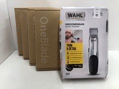 Lot 324  
            Edinburgh SR34 - Delivery Only 

                
QUANTITY OF HEALTH & BEAUTY ITEMS TO INCLUDE WAHL GROOMSMAN RECHARGEABLE BEARD TR...