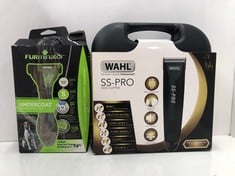 Lot 326  
            Edinburgh SR34 - Delivery Only 

                
WAHL DOG CLIPPERS, SS PRO PREMIUM DOG GROOMING KIT, FULL COAT DOG GROOMING CLIPPE...