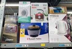 Lot 374  
            Edinburgh SR34 - Delivery Only 

                
QUANTITY OF KITCHEN & APPLIANCES ITEMS TO INCLUDE RUSSELL HOBBS STEAM GENIE HANDH...