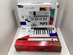 Lot 421  
            Edinburgh SR34 - Delivery Only 

                
QUANTITY OF TV & AUDIO ITEMS TO INCLUDE ARTURIA - MINILAB 3 - UNIVERSAL MIDI CONT...