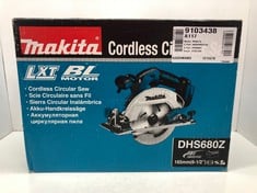 Lot 44  
            Edinburgh SR34 - Delivery Only 

                
MAKITA DHS680Z 18V LI-ION LXT 165MM BRUSHLESS CIRCULAR SAW 18 + ID REQUIRED : LOC...