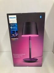 Lot 462  
            Edinburgh SR34 - Delivery Only 

                
PHILIPS HUE GO SMART PORTABLE TABLE LAMP [DOWNLIGHT - BLACK] RECHARGEABLE LAMP, W...