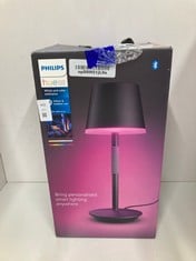 Lot 463  
            Edinburgh SR34 - Delivery Only 

                
PHILIPS HUE GO SMART PORTABLE TABLE LAMP [DOWNLIGHT - BLACK] RECHARGEABLE LAMP, W...