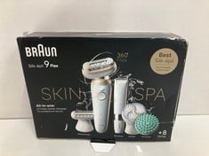 Lot 589  
            Edinburgh SR34 - Delivery Only 

                
BRAUN SILK-ÉPIL 9 FLEX SKINSPA, EPILATOR WITH 360° FLEXIBLE HEAD FOR EASY HAIR RE...
