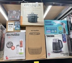Lot 59  
            Edinburgh SR34 - Delivery Only 

                
QUANTITY OF KITCHEN & APPLIANCES ITEMS TO INCLUDE PHILIPS HANDHELD STEAMER 1000 S...