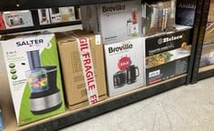 Lot 64  
            Edinburgh SR34 - Delivery Only 

                
QUANTITY OF KITCHEN & APPLIANCES ITEMS TO INCLUDE SALTER 3 IN 1 ELECTRIC FOOD PRO...