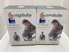 Lot 125  
            Edinburgh SR24 - Delivery Only 

                
2 X ERGOBABY EMBRACE BABY CARRIER FOR NEWBORNS FROM BIRTH WITH HEAD SUPPORT, EXTR...