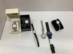 Lot 188  
            Edinburgh SR24 - Delivery Only 

                
QUANTITY OF WATCHES TO INCLUDE ANNE KLEIN STAINLESS STEEL STYLISH GREY GOLD WATCH...
