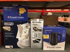 Lot 314  
            Edinburgh SR24 - Delivery Only 

                
QUANTITY OF KITCHEN & APPLIANCES ITEMS TO INCLUDE RUSSELL HOBBS HONEYCOMB ELECTRI...