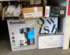 Lot 443  
            Edinburgh SR24 - Delivery Only 

                
QUANTITY OF KITCHEN & APPLIANCES ITEMS TO INCLUDE TEFAL PURE POP SLIM HANDHELD CL...