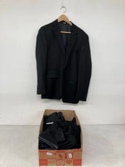 Lot 452  
            Edinburgh SR24 - Delivery Only 

                
QUANTITY OF CLOTHING & APPAREL ITEMS TO INCLUDE JOHN LEWIS SELECTED HOMME BLACK J...