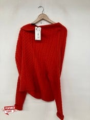 Lot 464  
            Edinburgh SR24 - Delivery Only 

                
JOHN LEWIS ASYMMETRIC CABLE RED WOOL JUMPER SIZE 16 ORIGINAL RPP £149: LOCATION -...