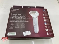 Lot 483  
            Edinburgh SR24 - Delivery Only 

                
PANASONIC ES-EY90-A511 WET AND DRY EPILATOR, DOUBLE DISC WITH 60 TWEEZERS, FLEXIB...