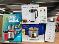Lot 527  
            Edinburgh SR24 - Delivery Only 

                
QUANTITY OF KITCHEN & APPLIANCES ITEMS TO INCLUDE BOSCH CLEVER MIXX MFQ2420BGB HA...