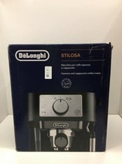 Lot 58  
            Edinburgh SR24 - Delivery Only 

                
DELONGHI STILOSA GREY COFFEE MACHINE: LOCATION - RACK A