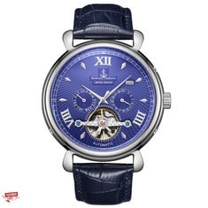 Lot 6  
            Edinburgh SR24 - Delivery Only 

                
SAMUEL JOSEPH LIMITED EDITION STEEL & BLUE AUTOMATIC DESIGNER MENS WATCH - HAND A...