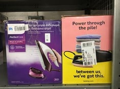 Lot 98  
            Edinburgh SR24 - Delivery Only 

                
BELDRAY 2400W POWER STEAM SURGE PRO BLACK + PHILIPS PERFECT CARE GC 7842 PURPLE C...