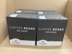 Lot 165  
            Edinburgh SR23 - Delivery Only 

                
4 X TAYLORS OF HARROGATE RICH ITALIAN COFFEE BEANS, 2 X 1KG PER BOX - BEST BEFORE...