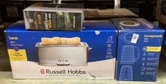 Lot 248  
            Edinburgh SR23 - Delivery Only 

                
QUANTITY OF KITCHEN & APPLIANCES ITEMS TO INCLUDE RUSSELL HOBBS HONEYCOMB ELECTRI...