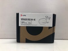 Lot 27  
            Edinburgh SR23 - Delivery Only 
                
POLY VOYAGER 60+ UC TRUE WIRELESS EARBUDS (PLANTRONICS) – NOISE-CANCELING MICS FO...