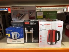Lot 289  
            Edinburgh SR23 - Delivery Only 

                
QUANTITY OF KITCHEN & APPLIANCES ITEMS TO INCLUDE RUSSELL HOBBS ELECTRIC 0.85L TR...