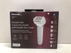 Lot 31  
            Edinburgh SR23 - Delivery Only 
                
PANASONIC ES-EY90-A511 WET AND DRY EPILATOR, DOUBLE DISC WITH 60 TWEEZERS, FLEXIB...