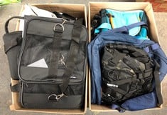 Lot 349  
            Edinburgh SR23 - Delivery Only 

                
QUANTITY OF CLOTHING & APPAREL ITEMS TO INCLUDE HUNT TVP CAMOUFLAGE BAG: LOCATION...