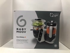 Lot 38  
            Edinburgh SR23 - Delivery Only 
                
BABYMOOV NUTRIBABY PLUS 6 IN 1 BABY FOOD MAKER, BABY FOOD BLENDER AND STEAMER, FO...