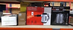 Lot 415  
            Edinburgh SR23 - Delivery Only 

                
QUANTITY OF KITCHEN & APPLIANCES ITEMS TO INCLUDE RUSSELL HOBBS BRUSHED STAINLESS...