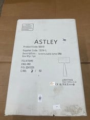 Lot 429  
            Edinburgh SR23 - Delivery Only 

                
ASTLEY TORDERA TABLE LAMP SNM [SEALED]: LOCATION - C RACK