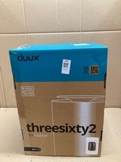 Lot 446  
            Edinburgh SR23 - Delivery Only 

                
DUUX THREESIXTY 2 ELECTRIC HEATER, SMART, GREY, MULTI-DIRECTION FAN CERAMIC, 1800...