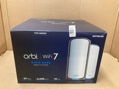 Lot 534  
            Edinburgh SR23 - Delivery Only 

                
ORBI WIFI 7 QUAD BAND MESH SYSTEM : LOCATION - D RACK