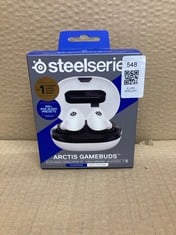 Lot 548  
            Edinburgh SR23 - Delivery Only 

                
STEELSERIES ARCTIS GAMEBUDS™ FOR PLAYSTATION - WIRELESS GAMING EARBUDS - 2.4GHZ +...