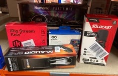 Lot 550  
            Edinburgh SR23 - Delivery Only 

                
QUANTITY OF TV & AUDIO ITEMS TO INCLUDE TC HELICON GO GUITAR PORTABLE GUITAR INTE...