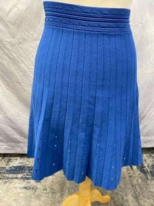 Lot 144  
            Edinburgh SR20 - Delivery Only 

                
SANDRO IZZY PLEATED SKIRT IN BLUE VISCOSE, SIZE: 36, ORIGINAL RRP £220: LOCATION ...