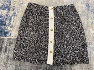 Lot 148  
            Edinburgh SR20 - Delivery Only 

                
CLAUDIE PIERLOT SASHA BOUCLE SKIRT IN BLACK POLYESTER, SIZE: 42, ORIGINAL RRP £14...