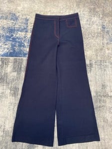 Lot 151  
            Edinburgh SR20 - Delivery Only 

                
JOSEPH WIDE LEG PANTS WITH RED STITCHING IN BLUE VISCOSE, SIZE: 40, ORIGINAL RRP ...