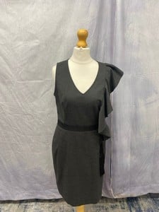 Lot 57  
            Edinburgh SR20 - Delivery Only 

                
SANDRO PARIS RUFFLE MINI DRESS IN GREY VISCOSE, SIZE: 1, ORIGINAL RRP £280: LOCAT...