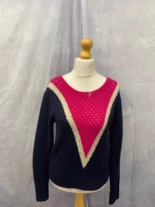 Lot 84  
            Edinburgh SR20 - Delivery Only 

                
BY MALENE BIRGER PLOMIA STRIPED OPEN-KNIT SWEATER IN BLUE WOOL, SIZE: INT | M, OR...
